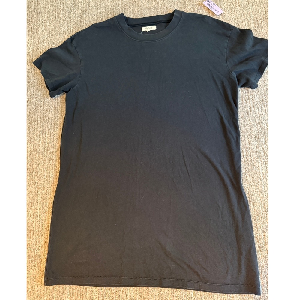 Madewell Womens Black Cotton Short Sleeve Crewneck T-Shirt XL M2242
